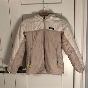 Patagonia Girls Reversible Fuzzy Puffy Hoody, Sz M